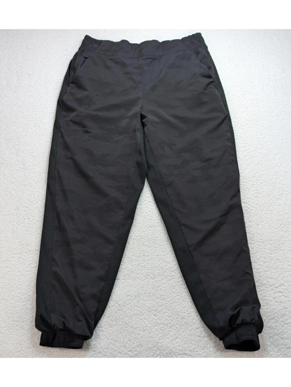 Athleta Camo Jogger Pants Women’s Size 10 Black Gray Stretch Activewear